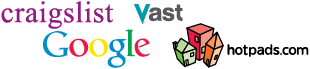 Craigslist, Google, Hotpads, Vast and more!